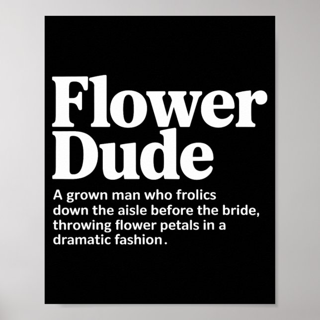 Braut-Blumen-Typ-Definition Poster (Vorne)