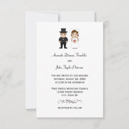 Braut & Bräutigam - 3x5 Einladung zur Hochzeit