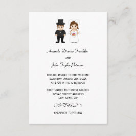 Braut & Bräutigam - 3x5 Einladung zur Hochzeit