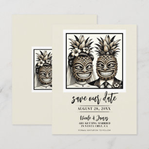 Braut & Bräutigam Aloha Ananas Tiki Save the Date  Einladung