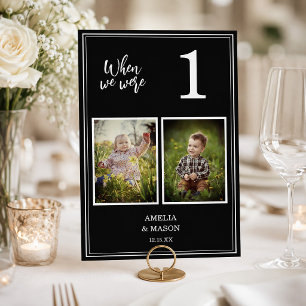 Braut & Bräutigam Alter Foto Hochzeit Tisch Nummer Tischnummer
