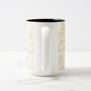 Braut Bräutigam Geschenk   Aquarell Salbei Grün Bo Zweifarbige Tasse