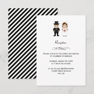 Braut & Bräutigam - Hochzeitsempfangseinladung Einladung