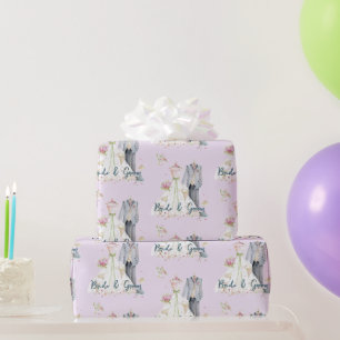 Braut & Bräutigam Hochzeitskleid Geschenkpapier