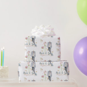 Braut & Bräutigam Hochzeitskleid  Geschenkpapier