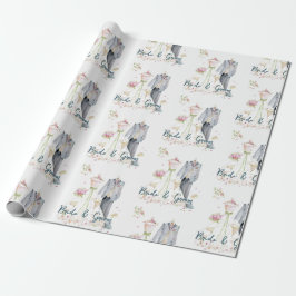 Braut & Bräutigam Hochzeitskleid Geschenkpapier