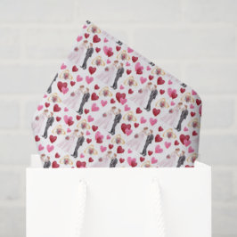 Braut & Bräutigam Hochzeitstaschentücher aus Papie Seidenpapier