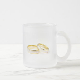 Braut Bräutigam Liebe Hochzeitsringe Duschparty Mattglastasse