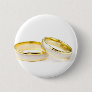 Braut Bräutigam Liebes Hochzeitsringe Dusche Party Button