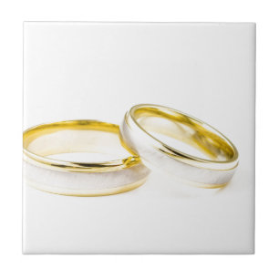 Braut Bräutigam Liebes Hochzeitsringe Duschparty Fliese