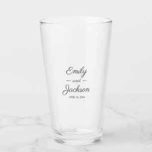 Braut Bräutigam Namen Hochzeitsdatum Glas