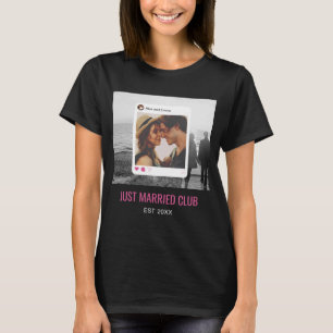Braut Bräutigam Vintage-Foto Social Media Post T-Shirt