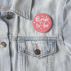 Braut-Calligraphy-Schaltfläche 'Bride to Be' perso Button