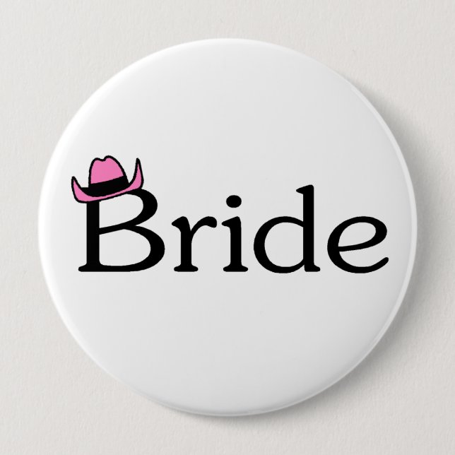 Braut (Cowboyhut) Button (Vorderseite)