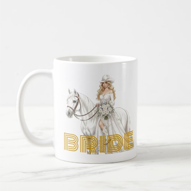 Braut Cowgirl Kaffeetasse (Links)