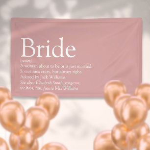 Braut Definition Brautparty Dusty Rose Banner