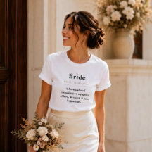 Braut Definition T-Shirt | Personalisiertes Brautg