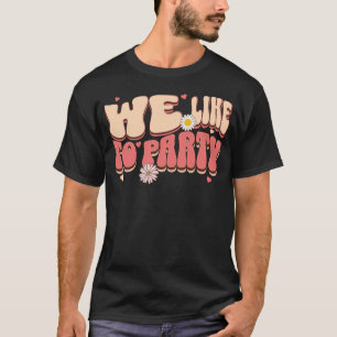 Braut des Party, das wir gerne Party Retro Bachelo T-Shirt