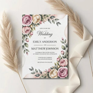 Braut-Einladung 'Blush & Rose Garden' Einladung