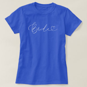 Braut Elegantes Skript mit trendigem Herz auf Bl T-Shirt