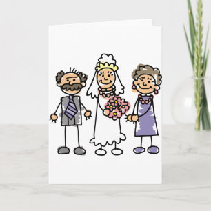 Braut Eltern Hochzeitstag vor der Zeremonie Karte