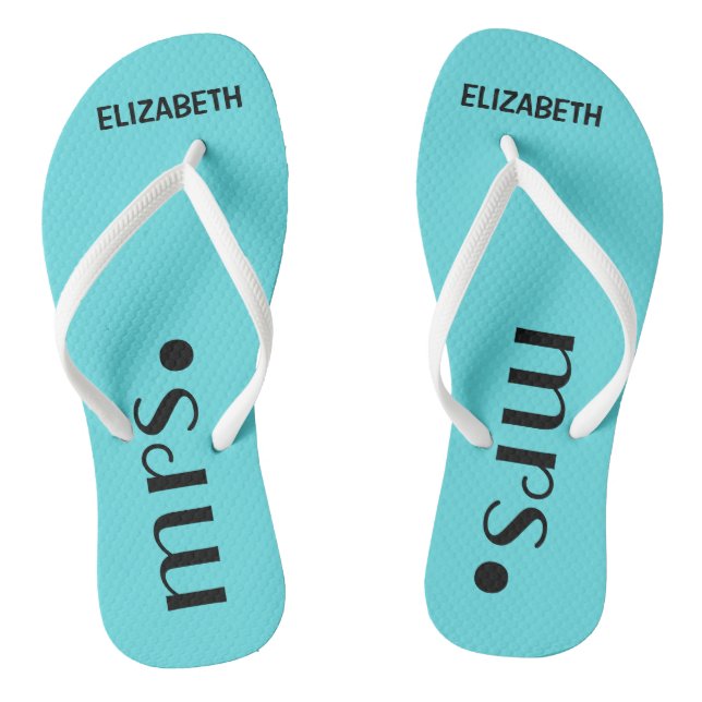 Braut-Empfang personalisiert Flip Flops (Fußbett)