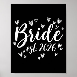 Braut est 2026 Hochzeit frischvermählte Braut Bräu Poster