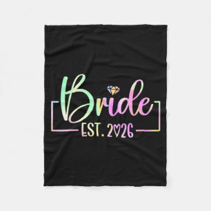 Braut est 2026 passend zur Hochzeit Braut Bräutiga Fleecedecke