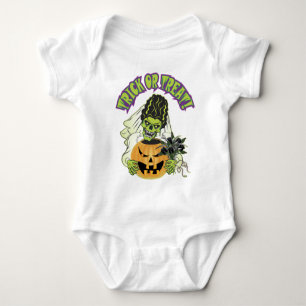 Braut Frankenstein Skull Baby Strampler