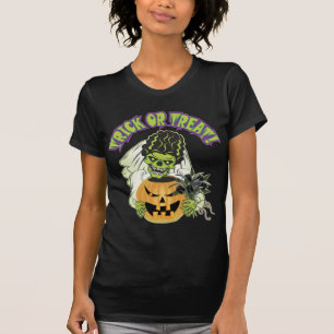 Braut Frankenstein Skull T-Shirt