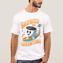 Braut für Abenteuer - Lebhafter Kaffee-Cup im All T-Shirt