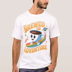 Braut für Abenteuer - Lebhafter Kaffee-Cup im All T-Shirt