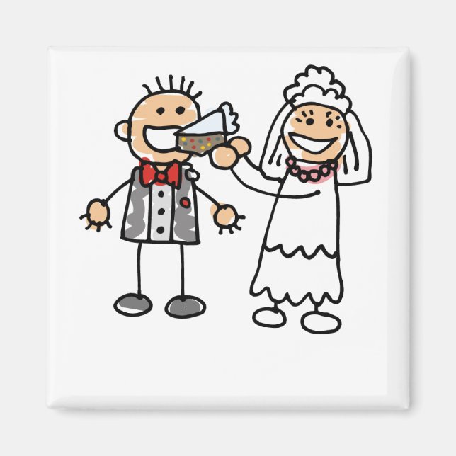 Braut Füttre Groom Magnet (Vorne)