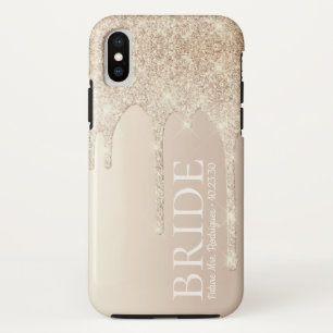Braut Future Mrs Gold Glitter Tropfen Case-Mate iPhone Hülle