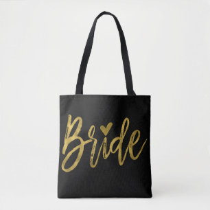 Braut-Gold und schwarze Hochzeits-Party-Tasche