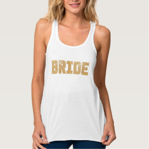 Braut-GoldGlitzer Bachelorette Behälter Tank Top