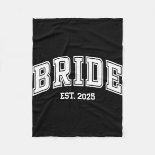 Braut Groom Est. 2025 Retro Just Married Couples W Fleecedecke