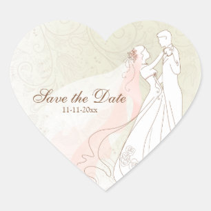 Braut & Groom First Dance Save the Date Aufkleber
