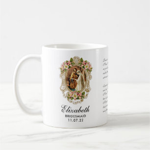Braut Groom Gold Floral Gebet Bridesmaid Kaffeetasse
