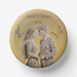 Braut & Groom Hochzeitsgeschenke Pappteller