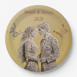 Braut & Groom Hochzeitsgeschenke Pappteller