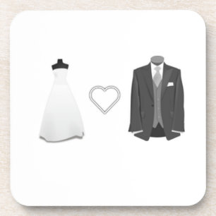 Braut & Groom Hochzeitskleid Tuxedo Untersetzer