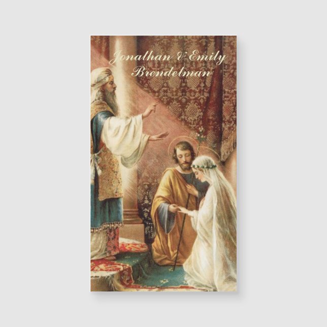 Braut Groom katholische Gastgeschenke Hochzeiten M Magnetkarte (Vorderseite)