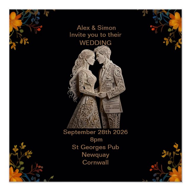 Braut & Groom Royal Classic Poster (Vorderseite)