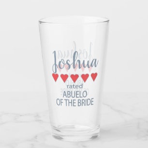 Braut & Hochzeitsgesellschaft 5 Herz Abuelo der Br Glas
