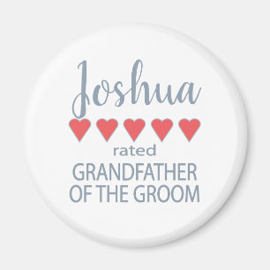 Braut & Hochzeitsgesellschaft 5 Herzen Großvater d Magnet