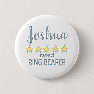 Braut & Hochzeitsgesellschaft 5 Sterne Ringträger Button