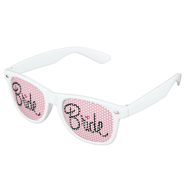 Braut Hochzeitsparty Pink Sonnenbrille (Schrägansicht)