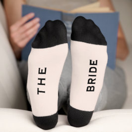 Braut Hochzeitsparty Rosa und schwarze Socken