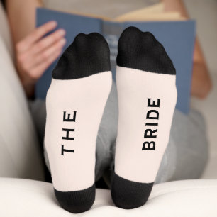 Braut Hochzeitsparty Rosa und schwarze Socken